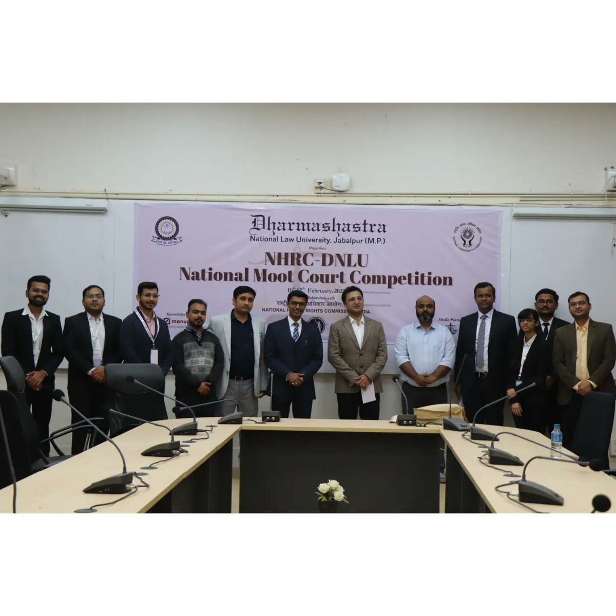 mccatdnlu's tweet photo. Four teams qualified for the semi-final rounds. The passion and dedication shown by the semi-finalists during the rounds were spell bounding. The highly anticipated finals were to be held today at 10:00 AM. #nhrcdnlumoot https://t.co/m4ysB71X68