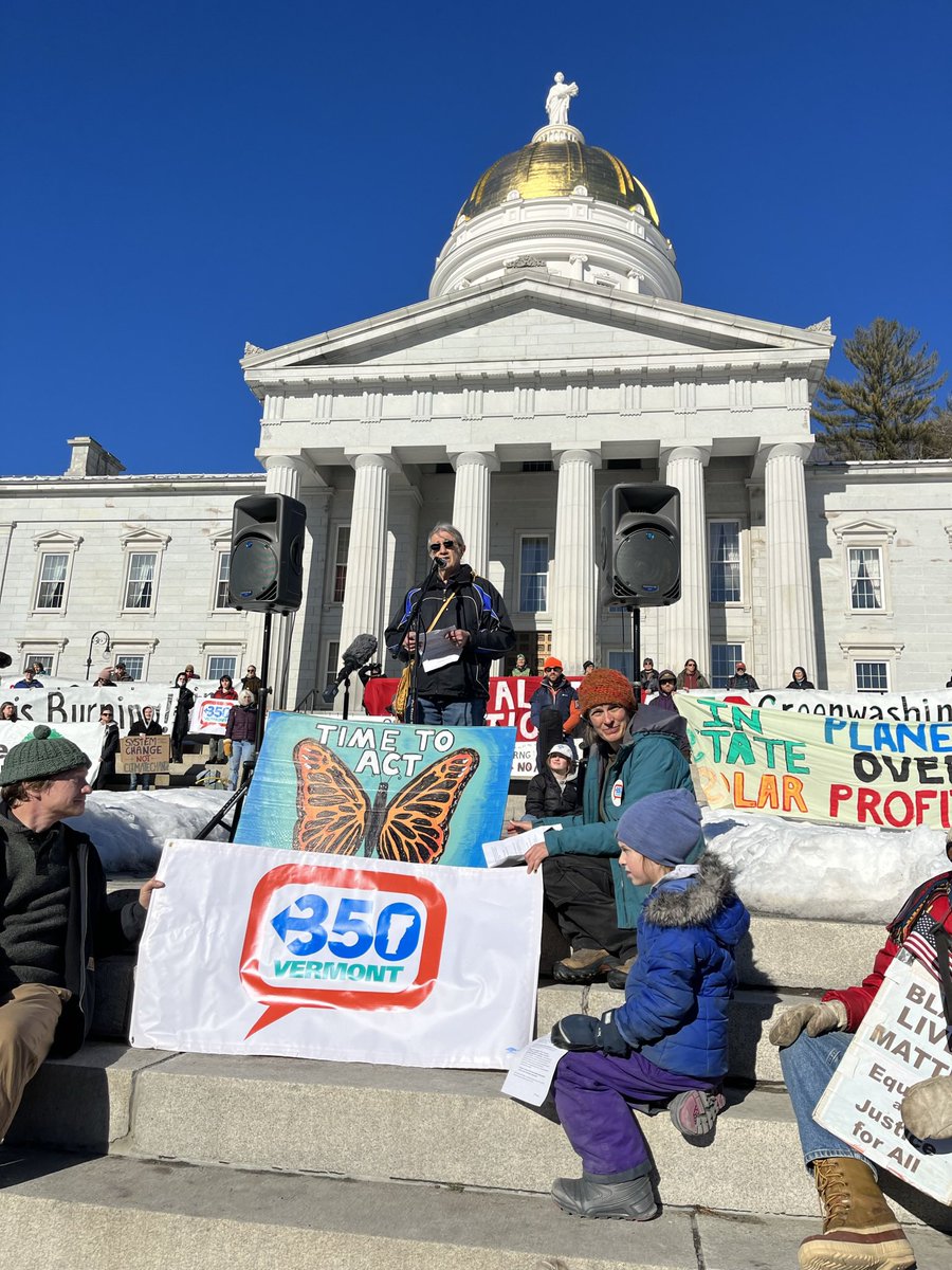 Great thanks to @350Vermont, @KeepVermontCool, @VNRCorg, Vt Sierra Club and everyone else who made for a great #climatechange rally in Montpelier yesterday — for solar, wind, weatherization and geothermal. #vtpoli