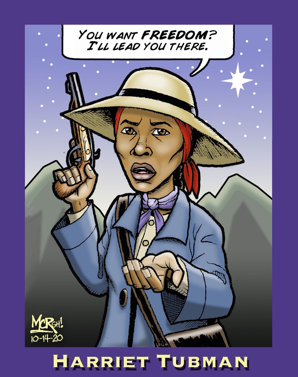 From October 14, 2020: If you wanted freedom, Harriet Tubman would get you there.
#drawing #cartoon #HarrietTubman #undergroundrailroad #americanhistory #blackhistory #BlackHistoryMonth #BlackHistoryIsAmericanHistory #womenshistory #history #Harriet 
@NMAAHC @aampmuseum @NABJ