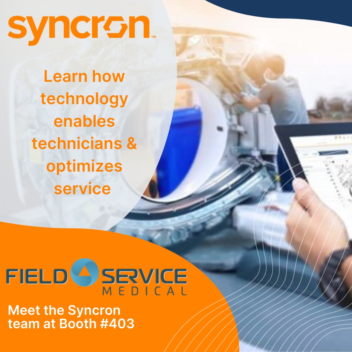 SyncronSCM's tweet photo. Syncron is excited to sponsor Field Service Medical 2023 in San Diego on February 27-28th. 

Join our workshop and stop by our booth. Learn more and register: https://t.co/hf1kthhIdk

#FieldService #Sponsorship #ServiceLeaders #FieldServiceMedical https://t.co/pVVQN2pQdg