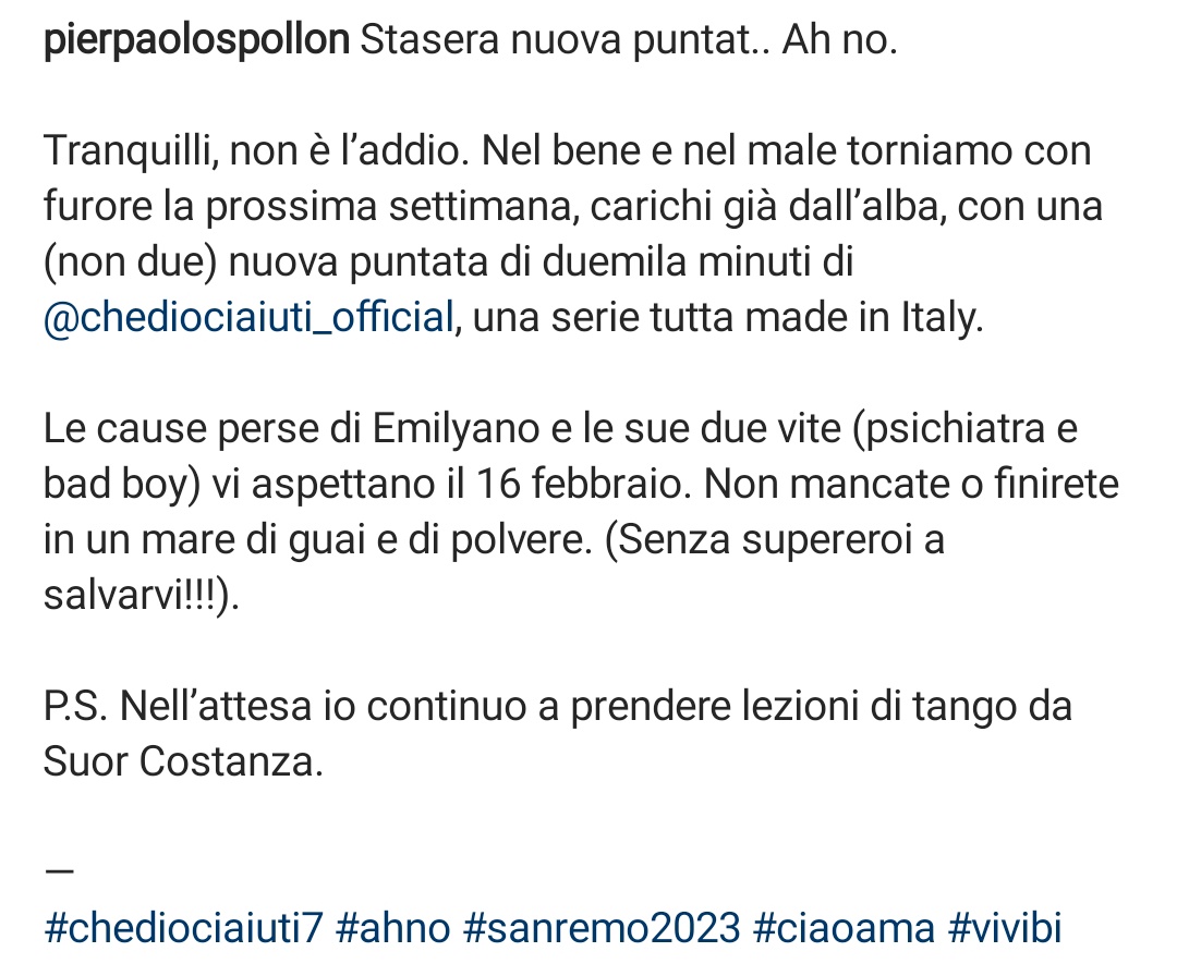 LanMiriam's tweet image. AMA, DOPO QUESTA @pierspollon  ACQUISTA DI DIRITTO IL RUOLO DI CO-CONDUTTORE 
#Sanremo2023 #spollondì