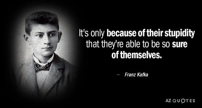 Franz Kafka was a Czech novelist and short-story writer, widely regarded as one of the major figures of 20th-century literature. His work fuses elements of realism and the fantastic. It typically features isolated protagonists facing bizarre or surrealistic predicaments and incomprehensible socio-bureaucratic powers. Wikipedia
Born: July 3, 1883, Prague, Czechia
Died: June 3, 1924, Kierling, Klosterneuburg, Austria
Influenced by: Fyodor Dostoyevsky, Friedrich Nietzsche, MORE