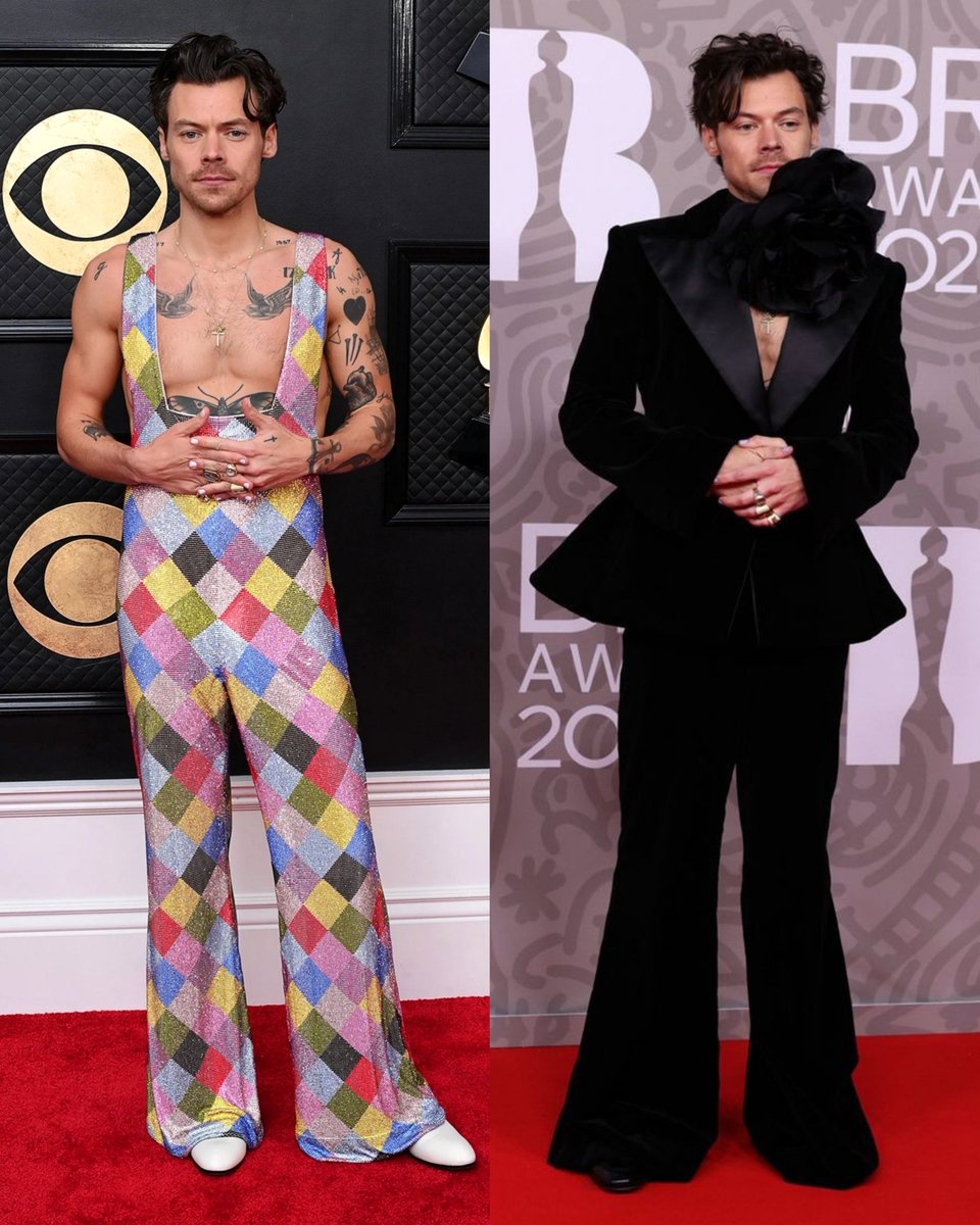 harrydailyposts's tweet photo. tell me your 4 fav outfits 
1) Grammys or Brits? https://t.co/yeObb5l2b9