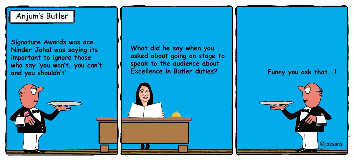 The Butler was kindly escorted off stage by security <a href="/SignatureAward/">The Signature Awards</a> after he listened and didn't listen to the advice of <a href="/ninderjohal/">Ninder Johal DL</a>