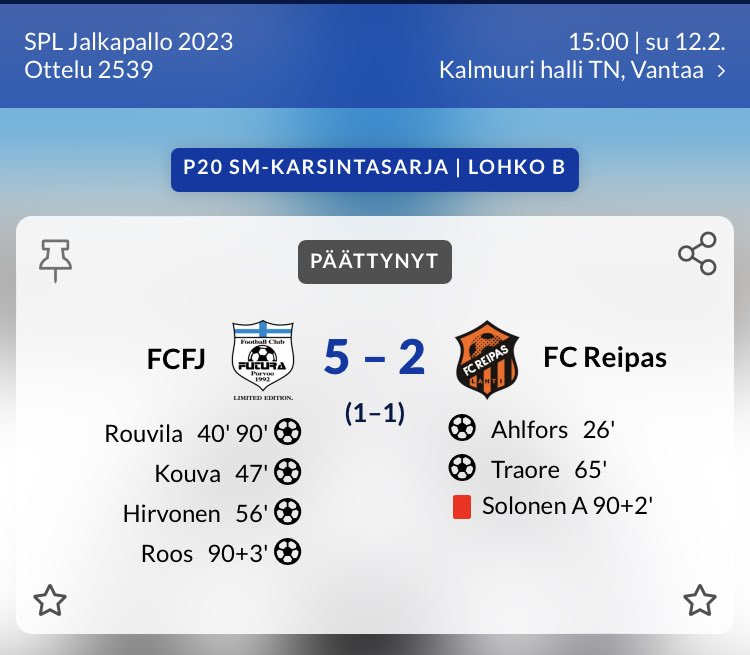 A20Fcfj's tweet photo. Kauden ekat pisteet 🙌 Tänään oli kaikki kohdillaan 💫
#fcfuturajuniorit #p20smkarsinta https://t.co/xFD6skodG2