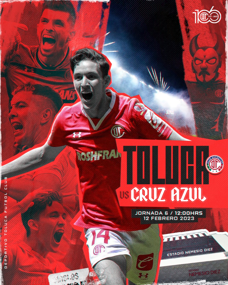 TolucaFC's tweet photo. ¡Hoy se deja todo en la cancha!

EL DIABLO NUNCA JUEGA SOLO🔥

📺 Canal 5 - TUDN

#ElRojoesTodo | #106años https://t.co/cIuq2Nj7uQ