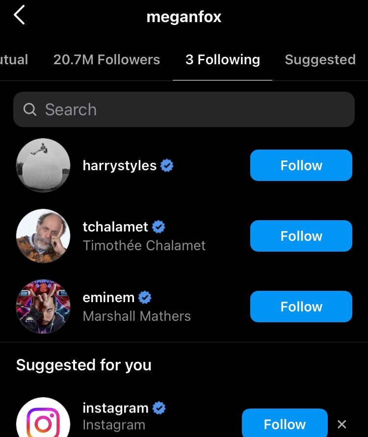 megan fox and mgk broke up and she followed eminem LMAOO