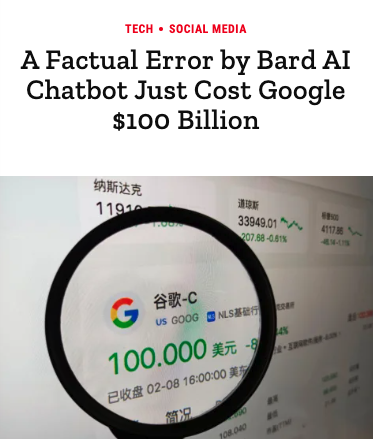 The 5 biggest things that happened in AI this week:

1. Google loses $100 Billion in market cap afte