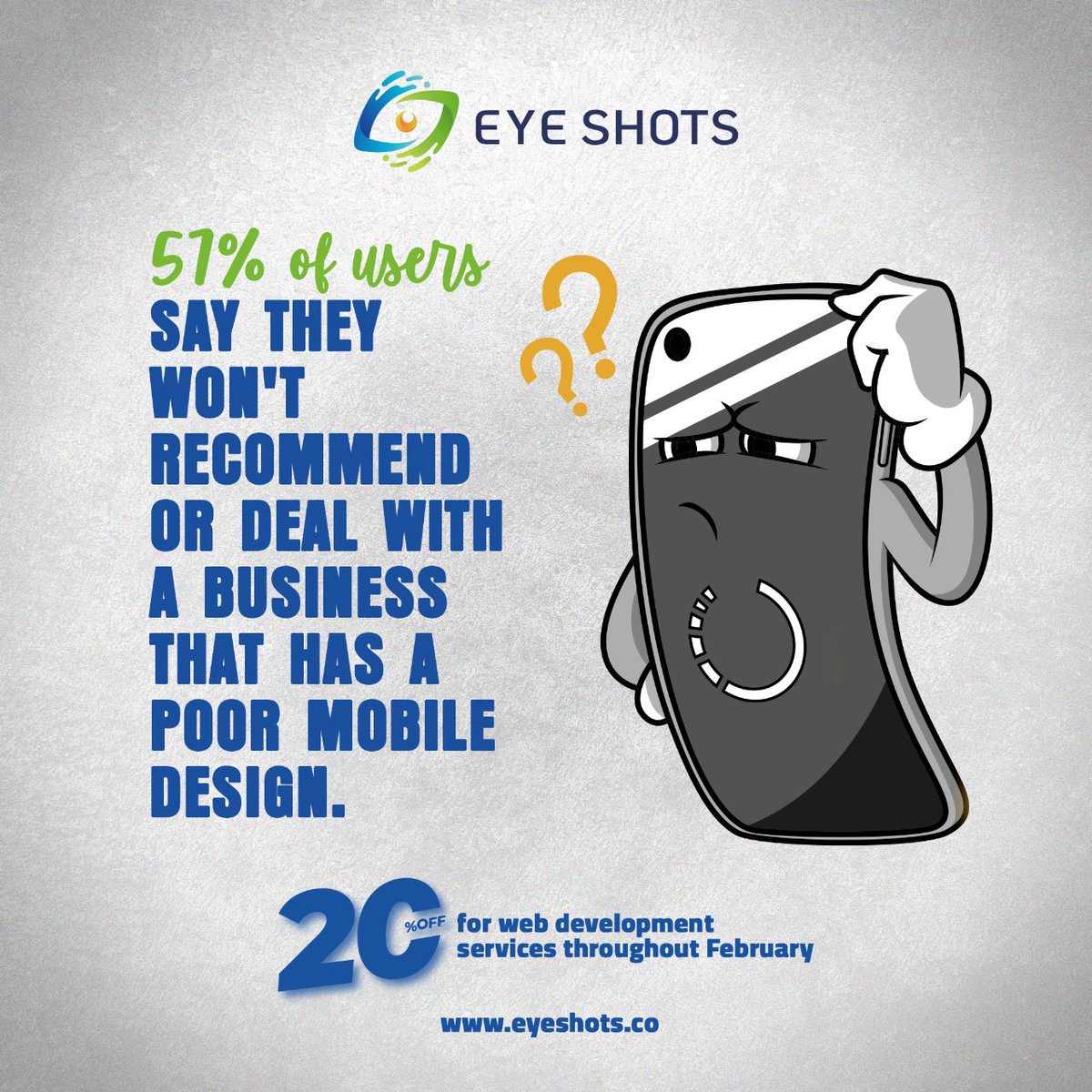 Eyeshotsdigital's tweet image. A satisfied visitor is the best mouth-to-mouth marketing for your business promotion by being a brand's advocate
Striving for positive feedback on your website? Contact us and Get our offer!
595958858 📞
#webdevelopment #webdevelopmentoffer #offer
