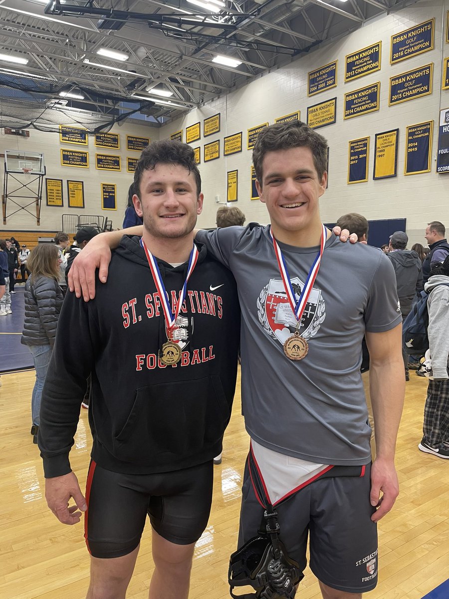 Congrats to <a href="/landonbailey21/">Landon Bailey</a>, Most Outstanding Wrestler in ISL Graves-Kelsey tourney and 1st place in 215 wt class, and to <a href="/FunkeDominic/">Dominic Funke ‘26 EDGE</a> who finished 3rd at 215! Beasts! Making each other better every day! On to NE tourney! <a href="/stsebswrestling/">St. Sebs Wrestling</a> <a href="/stsebsfootball/">St. Sebs Football</a> <a href="/StSebsathletics/">St Sebastian's Athletics</a>