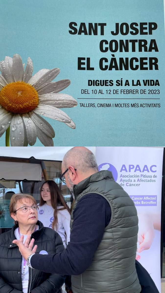 PPSantJosep's tweet photo. VI Sant Josep contra el càncer a Caló de S’Oli amb #APAAC #IFCC #ASPANOB #ACCELENATORRES #AECC #AECMM 

Un dia festiu per reconèixer 365 de feina,acompanyament, ajuda, reivindicació i investigació.

#cáncer #contracáncer #investigación #worldcancerday https://t.co/X1myAdO4HD