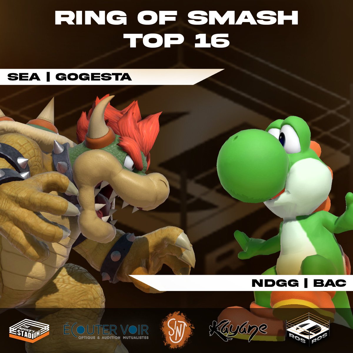 SINJCrew's tweet image. Losers TOP 16 #ROS3 :
@Gogesta1 vs @BacSSB 
 
➡️ twitch.tv/joystick_asso