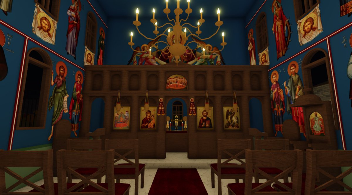 GOARCHBLOXBURG's tweet photo. Holy Cathedral of Panagia Soumela

Here is the complete Iconography inside our main Cathedral, what do you guys think? https://t.co/uuNcNiTQtB