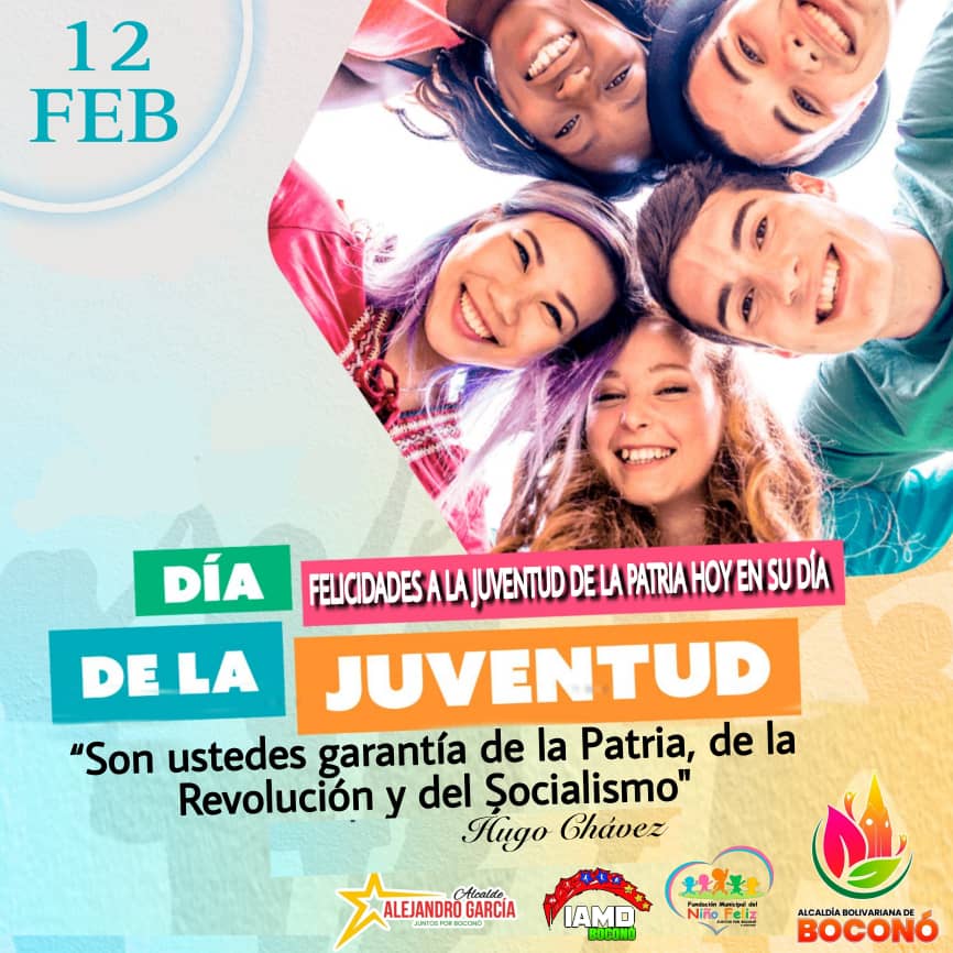 BoconoAlcaldia's tweet photo. #12Feb Hoy la Juventud Venezolana marcha en Caracas para celebrar su día y conmemorar 209 años de la Batalla de la Victoria... Vamos todos juntos.
La Juventud de oro, avanza y progresa.
@alejandro_gc23
@yulitzadegarcia 
@Gerardo4fPsuv
@nicolasmaduro https://t.co/I3cjoId9u5