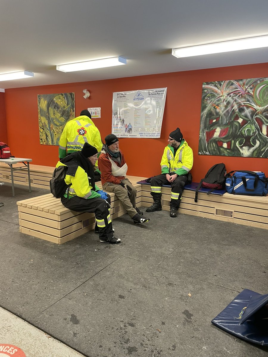 sja_nb's tweet photo. Today St. John Ambulance volunteers, as part of the New Brunswick and Newfoundland – Emergency Response Units, deployed to Killarney Lodge, Fredericton for a training exercise.  
Here are some shots of our Medical First Responder volunteers participating in this exercise. https://t.co/32L33PG3rV
