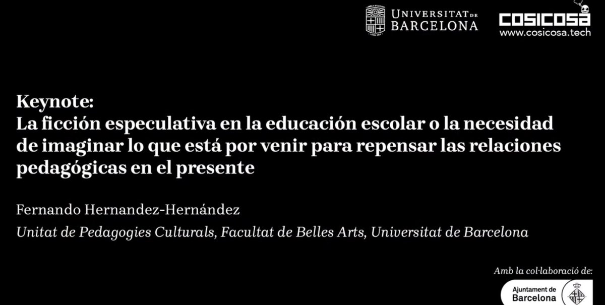 envinem's tweet photo. Imaginar mundos posibles “Importa qué materias usamos para pensar otras materias;importa qué cuentos contamos para contar otros cuentos;importa qué nudos anudan nudos,qué pensamientos piensan pensamientos, qué ataduras atan ataduras…” @EsbrinaRecerca @UniBarcelona @CosiCosaTech https://t.co/JSVyR0iL4o