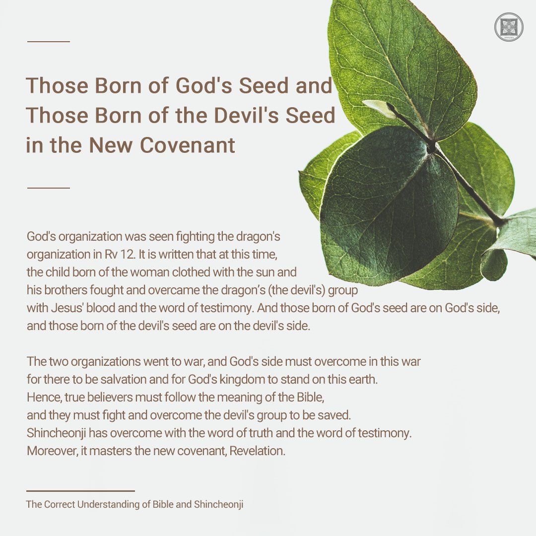 Those Born of God's Seed and Those Born of the Devil's Seed in the New Covenant

📝BibleStudy: bit.ly/en-scjbiblestu…

#God #Devil #NewCovenant #Seed #bible #Truemenaing #Shincheonjichurch