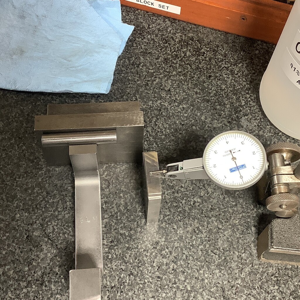 Area18Machining's tweet photo. Time to check the angle on the C-Clamp Body Gabe made using a gage pin and gage blocks.

#cnc 
#cncmachining 
#engineering 
#mfg 
#machinist 
#instamachinist 
#lovemachining 
#adskfusion360 
#haasautomation 
#genehaasfoundation 
#cte 
#pmpa 
#sme 
#skill… https://t.co/tbTPWJn5DA https://t.co/82u217Ltpf