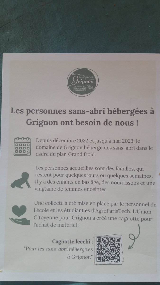 SNTRSCGT_INSERM's tweet photo. @EMMAUSolidarite Flyer distribué à la cérémonie de remise des diplômes AgroParisTech le 11 février par des étudiants solidaires des sans abris de #Grigon https://t.co/BOLmajet5d