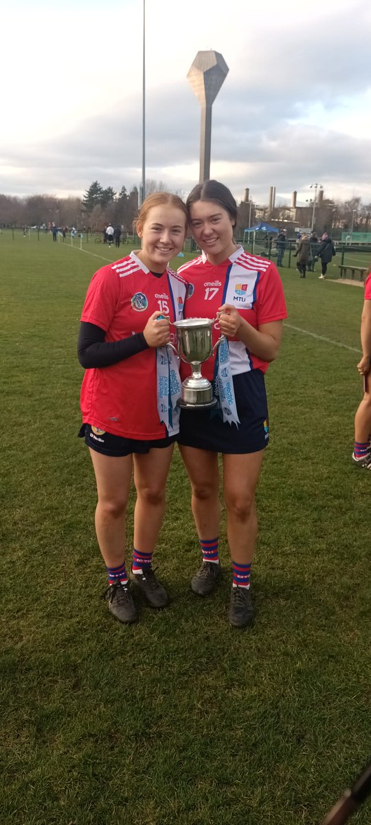CastlehavenGAA's tweet photo. Congratulations to the MTU Cork team on winning the Purcell Cup. 
Well done to Ellen Maguire and Orlaith Cahalane.  The girls with their supporters. https://t.co/jqa7yBsHxG