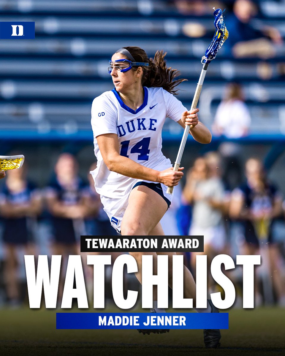 DukeWLAX's tweet photo. Watch out 👀

Three Blue Devils were selected to the @Tewaaraton Watch List! 😈😈😈

🔗 https://t.co/ERgCNpuitd https://t.co/NS8tcF2Jks