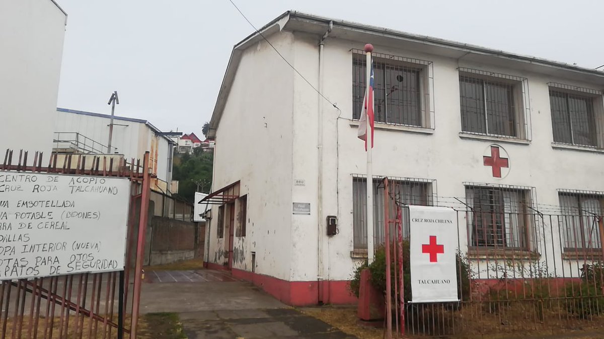 <a href="/CruzRojaChilena/">Cruz Roja Chilena</a> Filial #Talcahuano en campaña de recolección de alimentos, agua, gotas para ojos, pañales adulto y niños entre otras cosas.  
Dirección: Blanco encalada 880
Horario de hoy domingo de 09:00 hasta las 19:00 hrs.