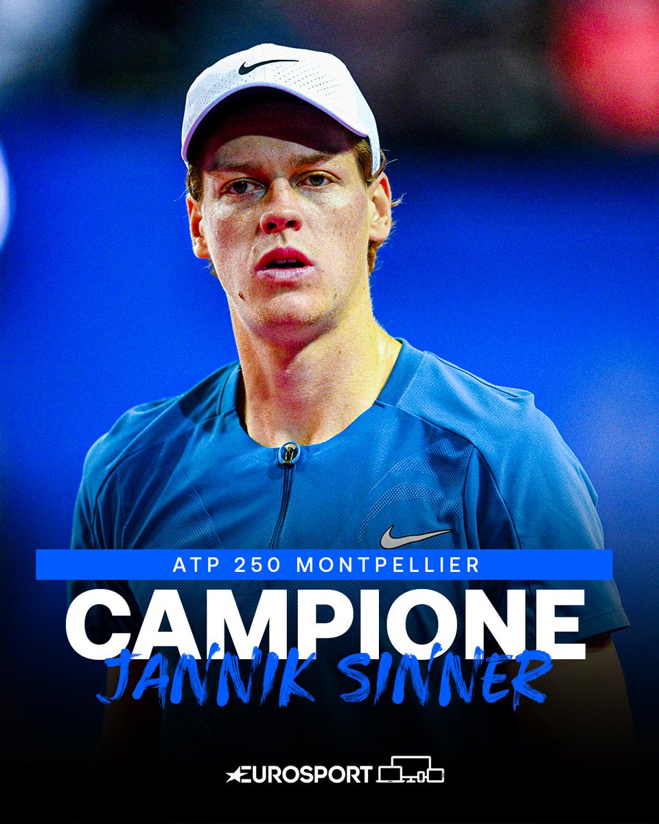 Eurosport_IT's tweet photo. JANNIKKKKKKKKKK 🏆

Sinner batte Cressy in due set (7-6, 6-3) nella finale dell'ATP 250 di Montpellier e conquista il suo settimo titolo in carriera! 🦊🇮🇹

#Sinner | #OSDF23 | #EurosportTennis https://t.co/d7bqhwxJQx