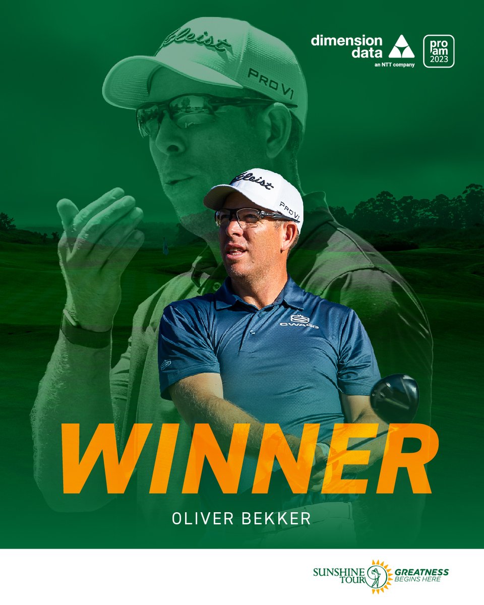 Sunshine_Tour's tweet photo. Oliver Bekker wins his second Dimension Data Pro-Am trophy 🏆 👏

#DDProAm2023 | #GreatnessBeginsHere | #SunshineTour https://t.co/zI2k3ga0LP
