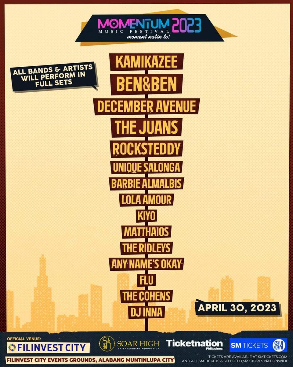 DengCuenca's tweet photo. #momentum2023 just got our tickets! #momentummusicfestival2023 https://t.co/Cb9v9Bctan