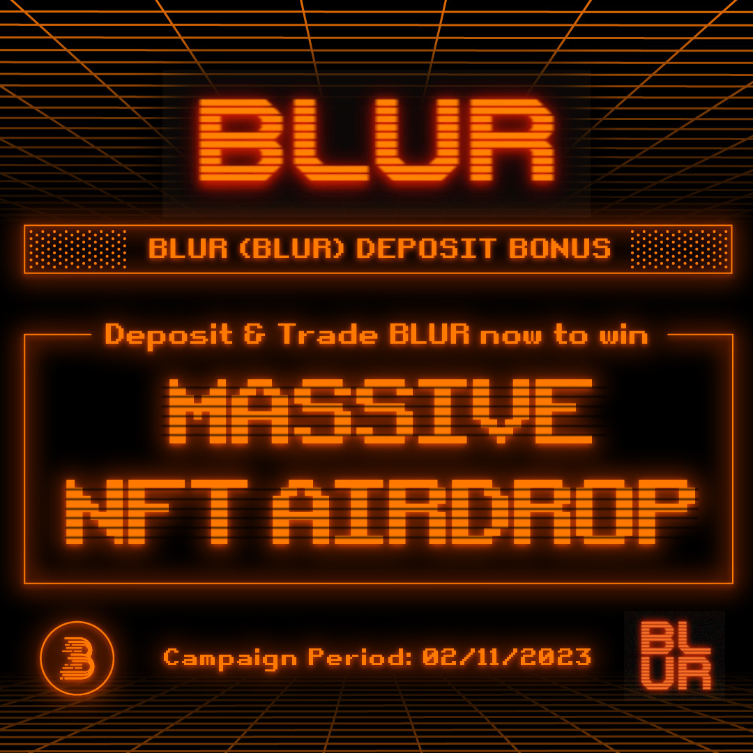 🔥 #GIVEAWAY ALERT 🔥

🥳To celebrate the upcoming listing of $BLUR, we’re giving away the massive BitMart NFTs！

⏰Starts on 02/13/23 to 02/27/23 UTC

1⃣Follow <a href="/BitMartExchange/">BitMart</a> 
2⃣Like this &amp;RT
 
💎Follow our official announcement for more details! 
#BLURBitMartListing #Blur