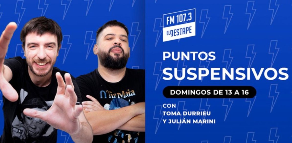 Momento suspender en #ElDestapeSinFin 🚨

📢 En #ElDestapeRadio llega el momento de música y delirio 🎶 porque empieza #PuntosSuspensivos con <a href="/TomaDurrieu/">Tóma Durrieu</a> y <a href="/marininoexiste/">marini</a>⚡

Poné la radio👇
FM107.3 | AM1070
eldestaperadio.com 📻