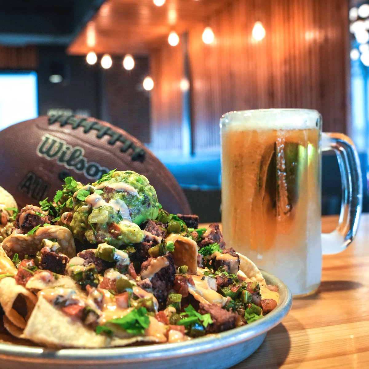 All of our favorite things in one photo. 

Pro tip: Loaded Nachos make a great snack while you're watching that Big Game today. 🏈