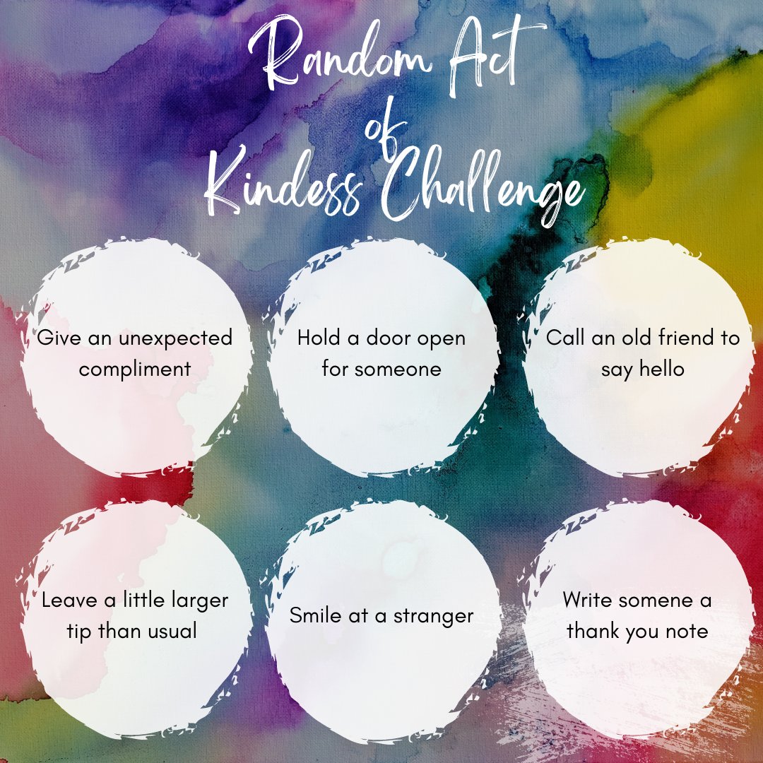 Want to participate in the annual Random Acts of Kindness week? 

Spread some cheer and make someone's day better :) 

#MakeKindessTheNorm