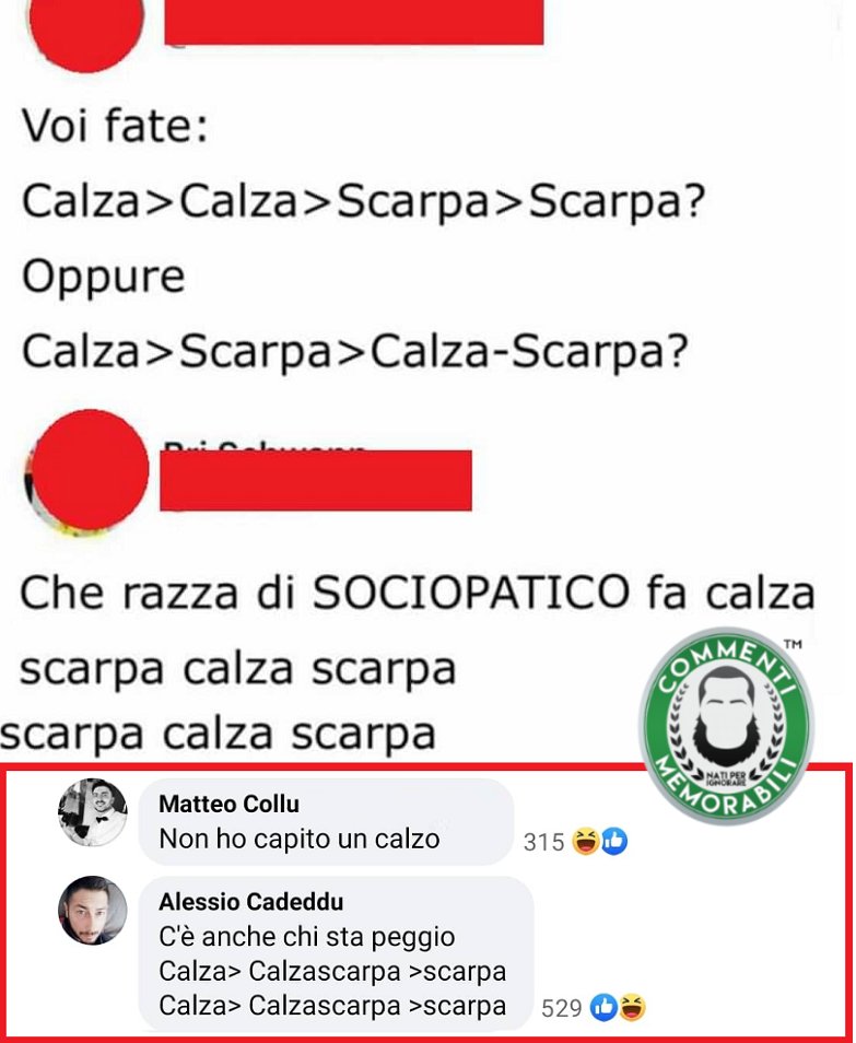 CM_Memorabili's tweet photo. Dubbi più che calzanti. #commentimemorabili #sequenza #calze https://t.co/VxobIrNTwK