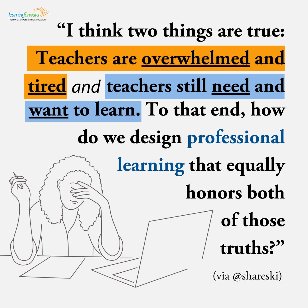 Learning Forward (@learningforward) on Twitter photo Teachers, we want to hear from you. 💭
What is your answer to this question?
Thank you, Dean Shareski (<a href="/shareski/">Dean Shareski</a>), for this thought-provoking question. #TeacherTwitter Teachers, we want to hear from you. 💭
What is your answer to this question?
Thank you, Dean Shareski (<a href="/shareski/">Dean Shareski</a>), for this thought-provoking question. #TeacherTwitter