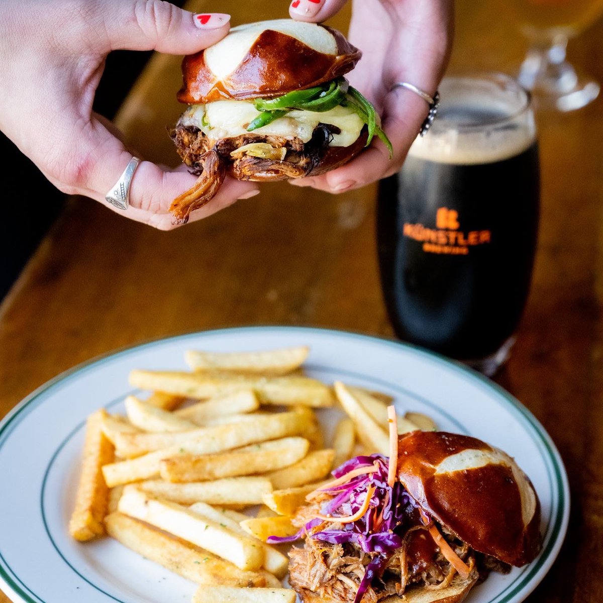 We have a ✨ Special Menu ✨ for the 𝐁𝐈𝐆 𝐎𝐍𝐄 today 🏈⁣
⁣
We’ll be doing our Sunday Brunch menu in the AM with ~special guests: Banh Mi Fries &amp; the Pancake Dogs &amp; Turtle Pretzels 🤤⁣
⁣