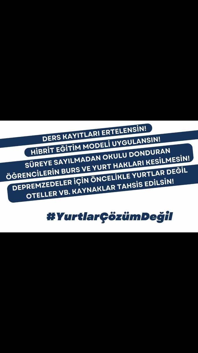 SaidAktay's tweet photo. #YurtlarÇözümDeğil uzaktan eğitim kararı tekrar gözden geçirilsin https://t.co/YxE6DgBD34
