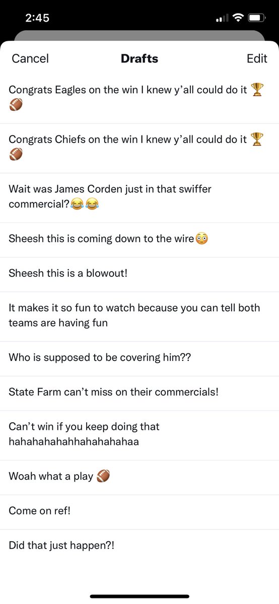 Alex_Day14's tweet photo. Drafts are ready for the big game! #SuperBowl https://t.co/mzCLXMhTaL
