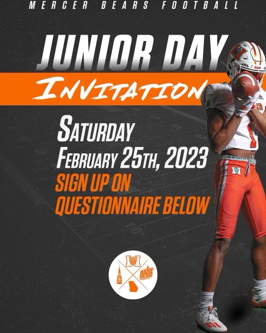 Extremely honored to have been invited to the Mercer Junior Day camp <a href="/coach_ecullen/">Eoghan Cullen</a> @ocalaforestfb <a href="/coachLong95/">Jimmy Long</a>