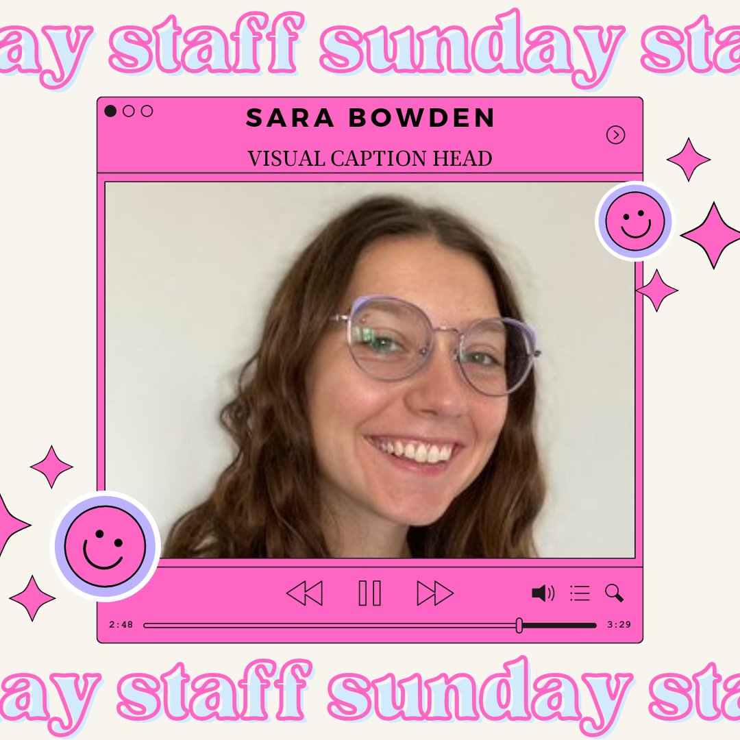 Meet our visual caption manager, Sara Bowden! Learn more about them here: bit.ly/3RVDqbB #cw23 #StaffSunday