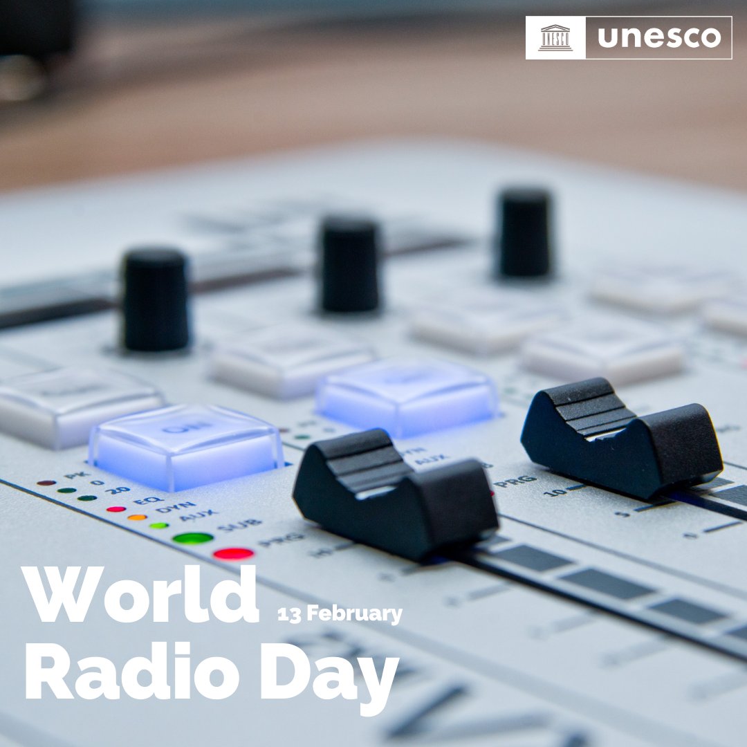 Join us in celebrating the power of radio on #WorldRadioDay 📻 on 13 February!

Radio has the ability to foster peace by connecting communities and bringing people together.

Let's honour this unique medium and its impact on our world: on.unesco.org/3Ib0sHX #RadioandPeace