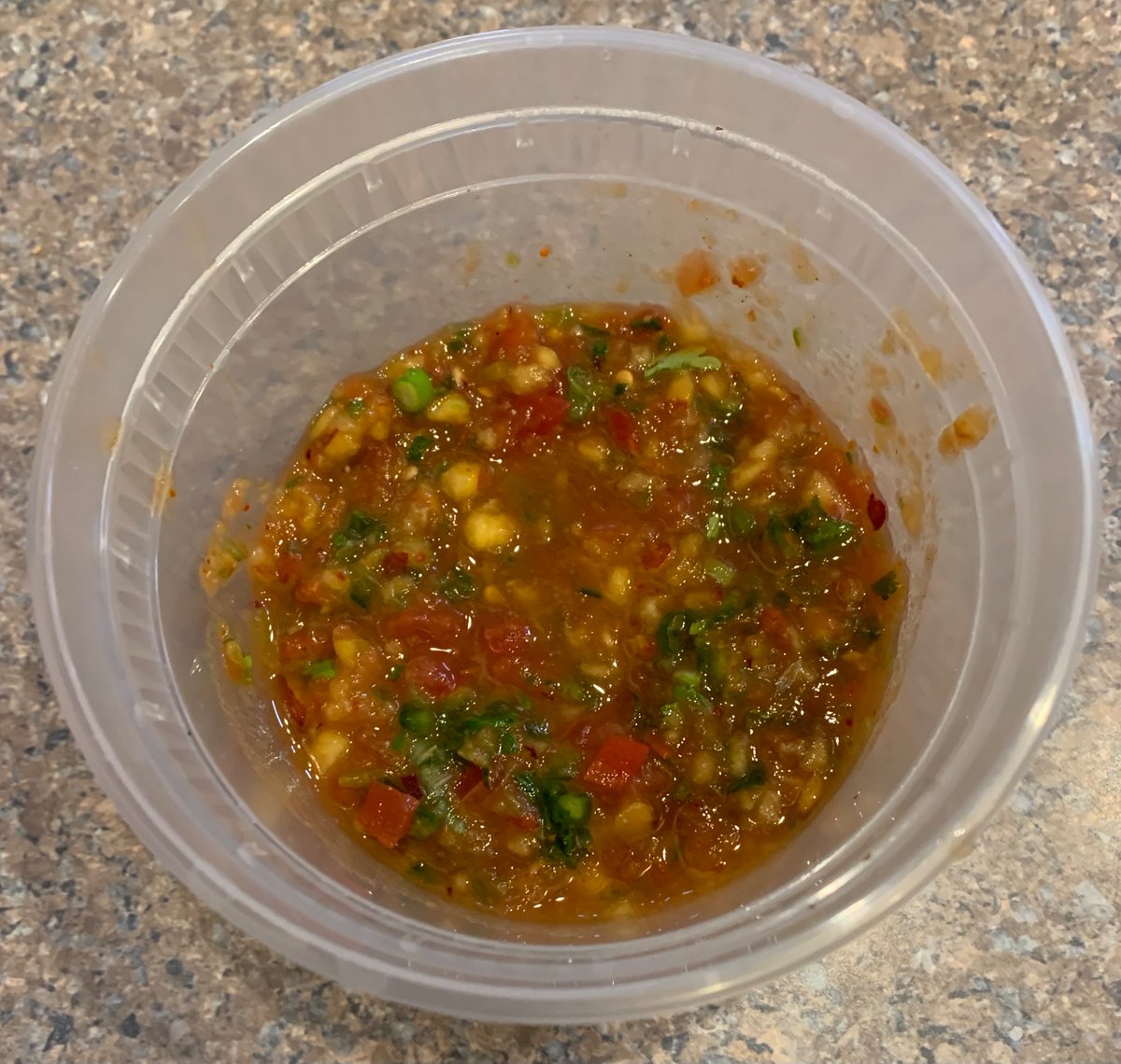 BerdellaClaudia's tweet photo. I finally made the Famous Salsa! from the book Cooking With A Serial Killer by Dorothea Puente and @shanebugbee I had to substitute nectarine with a peach, which funnily enough, there’s a recipe for peach salsa in that book. https://t.co/zGLoA8mhEa