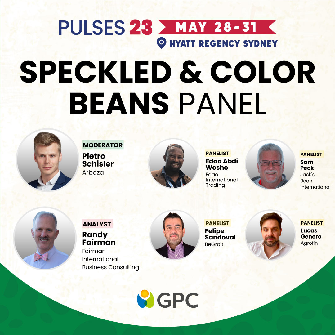 GlobalPulsesGPC's tweet photo. Join us for the #SpeckledBeans and #ColorBeans Panel.
Register for #Pulses23 before February 17 and get a USD 200 discount!🔗 https://t.co/eKEfAYl1xO
#GPC #GPCConferences #PulsesConferences https://t.co/a3o6mawLMP