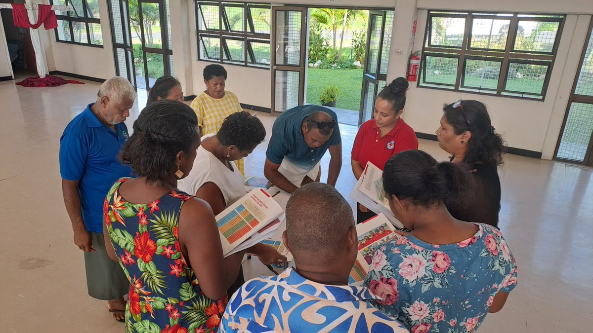 FijiRedCross's tweet photo. An integral part of a successful disaster response is robust processes.

To ensure our people have a deeper understanding of these processes, our Finance, Resource mobilization &amp; HR teams are on the ground, visiting our branches. 

This is the Audit, Finance, RM &amp; HR training⬇️ https://t.co/OJpbfprA1D