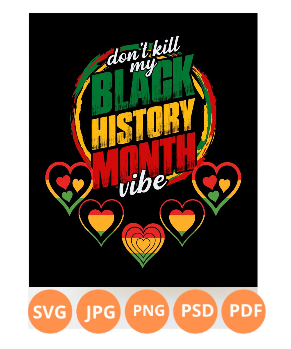 Voici ce que je viens d'ajouter dans ma #boutiqueetsy : Don't kill my black history month vibe SVG File etsy.me/3S97rot #africanamerican #blackhistorymonth #africanhistory #isamericanhistory #blackpower #civilrights #progressive #blackresilience #svgblackhistor
