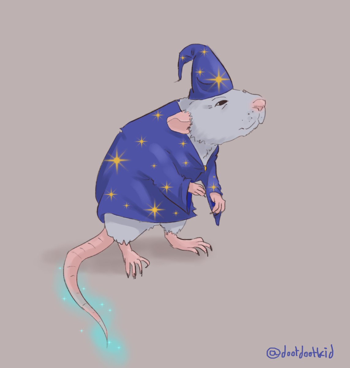 a magical fellow 🪄

#rat #rats #wizard #art #aotd #ratart
