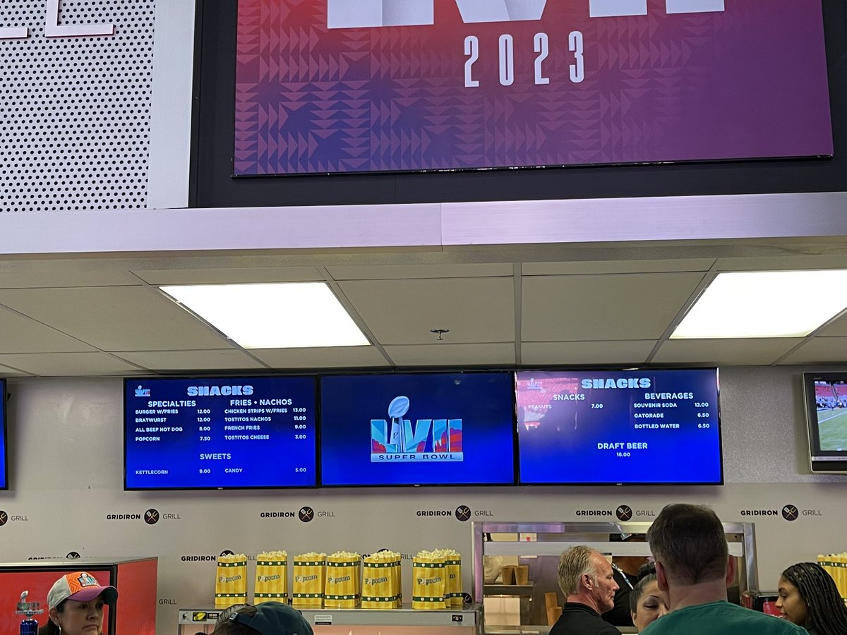 Andrew Joseph on Twitter "Other than beer, the Super Bowl concession