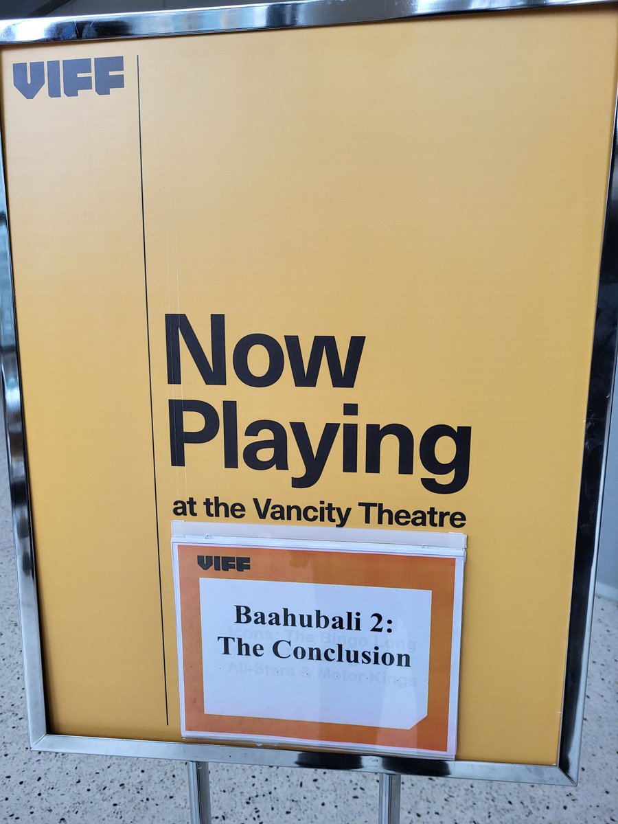 SamGorC's tweet image. #NowWatching #BaahubaliTheConclusion thanks @VIFFest! And that&apos;s it for this series. Hopefully we get another round of Indian cinema with another showcase of a director&apos;s work! 💯