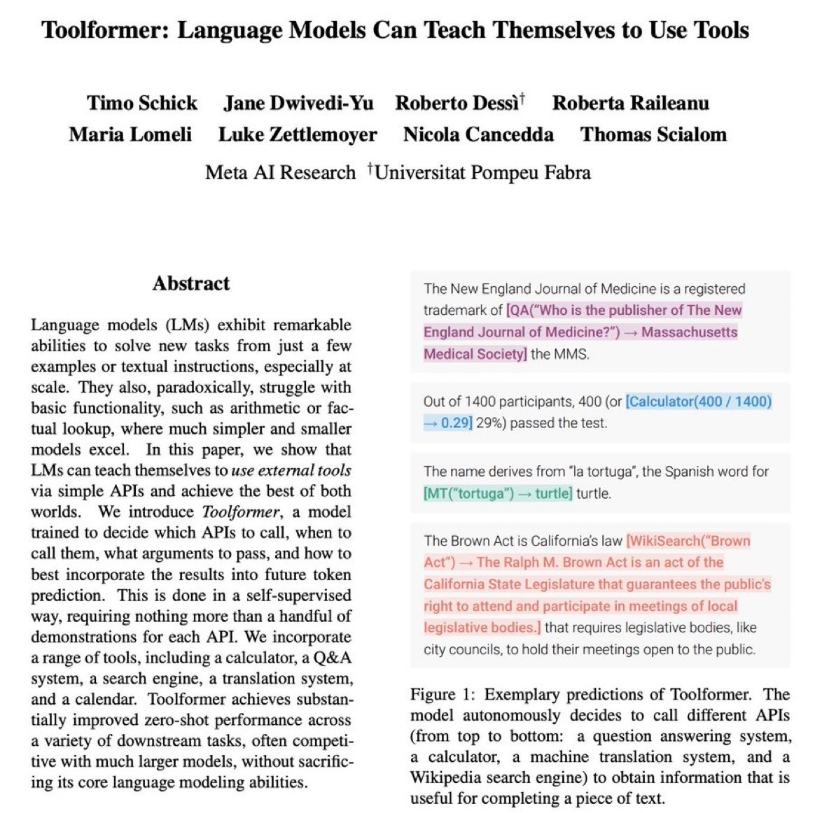 digitalhealthxx's tweet image. #Toolformer

IMO the most important paper in the past few weeks.

arxiv.org/abs/2302.04761

Teach an LLM to use tools, like a calculator or search engine, in a *self-supervised manner*

Interesting hack to resolve many blind spots of current LLMs

Here&apos;s how 👇 #llm