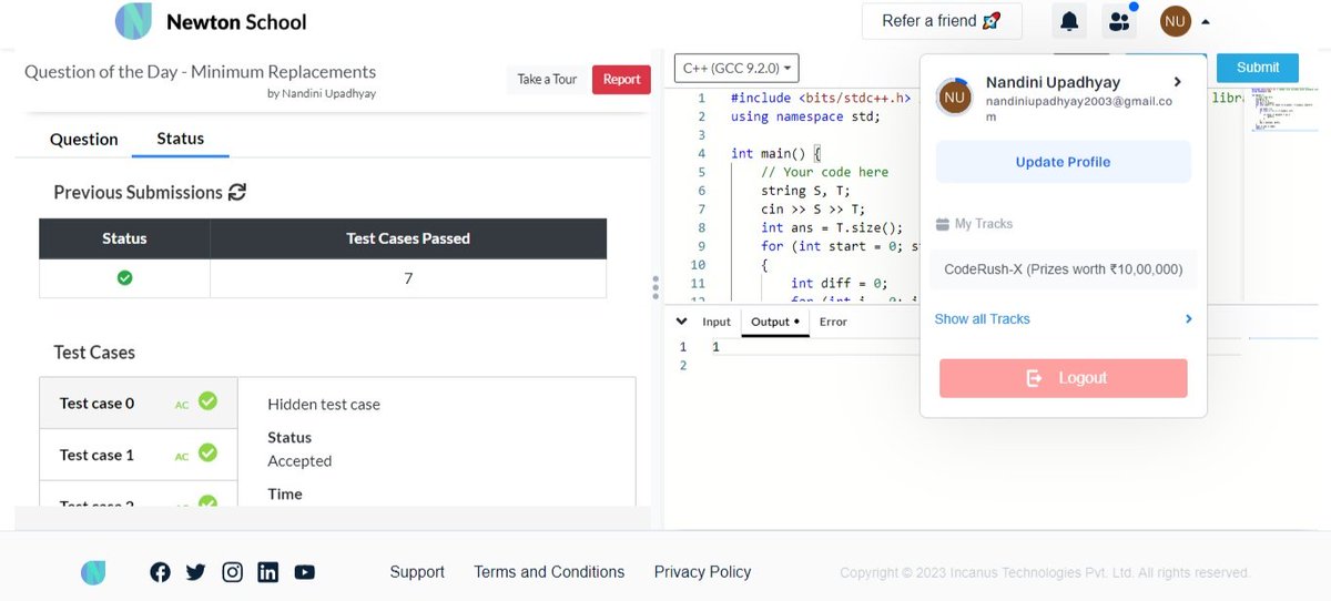 Today I have solved Minimum Replacements using #cplusplus
#Day28 of #30daysofcode @everydaycoders
#community #coding #programming #competitiveprogramming #codingchallenge #dsa #bubbleupcommunity